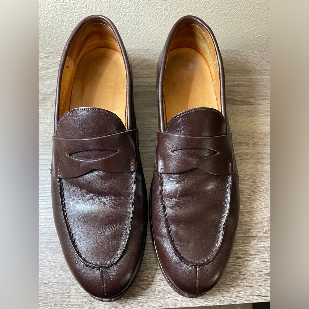 Paul Stuart Men’s Size 10 Brown Leather Penny Loafer